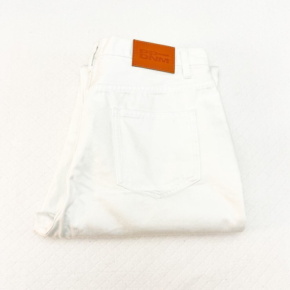 Princess Polly Holly Assymetric Waist Straight Leg Jeans Denim White Size 8 NWT